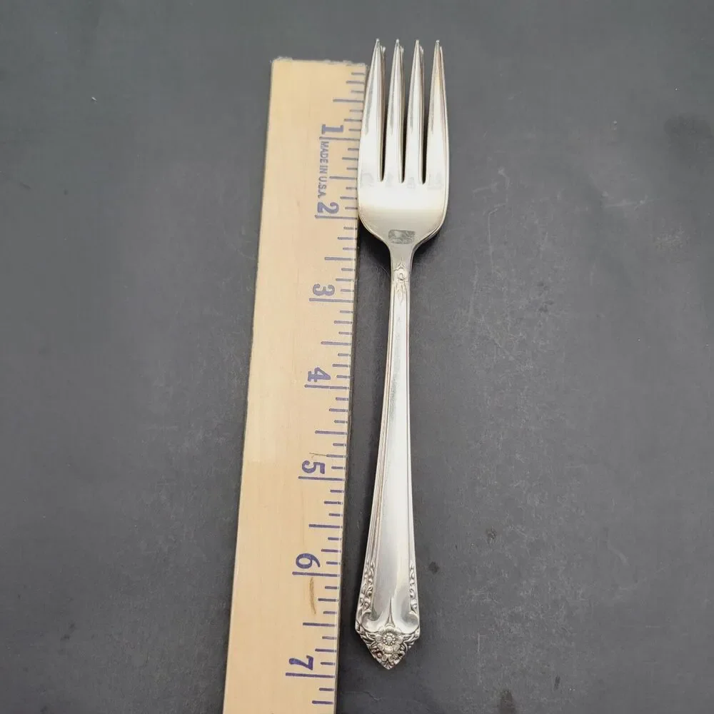 Set 4 Rogers STARLIGHT 50's International Reinforced Plate Flatware Salad Fork